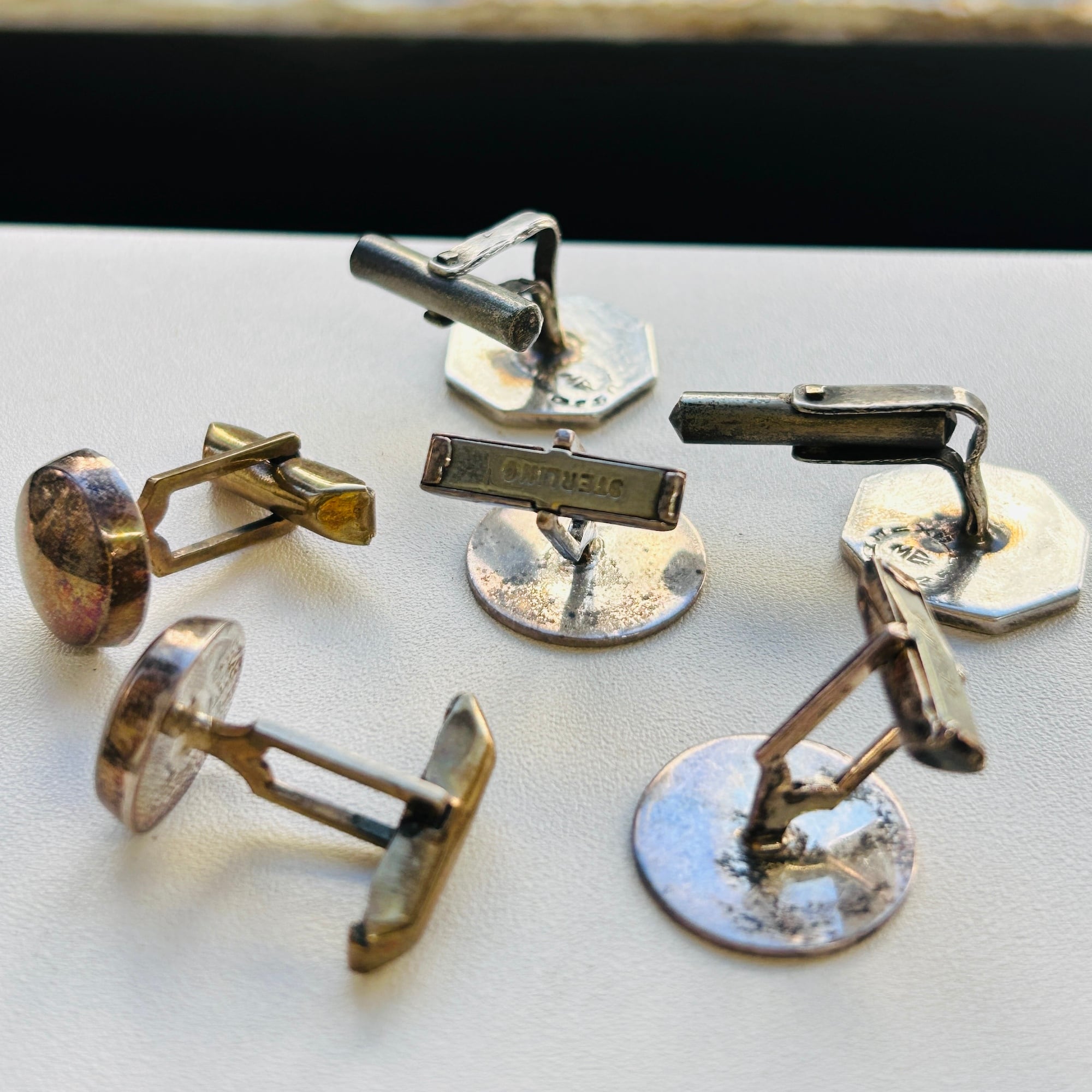 シルバー925 リメイクボタンピアス | Milo Antiques & Vintage