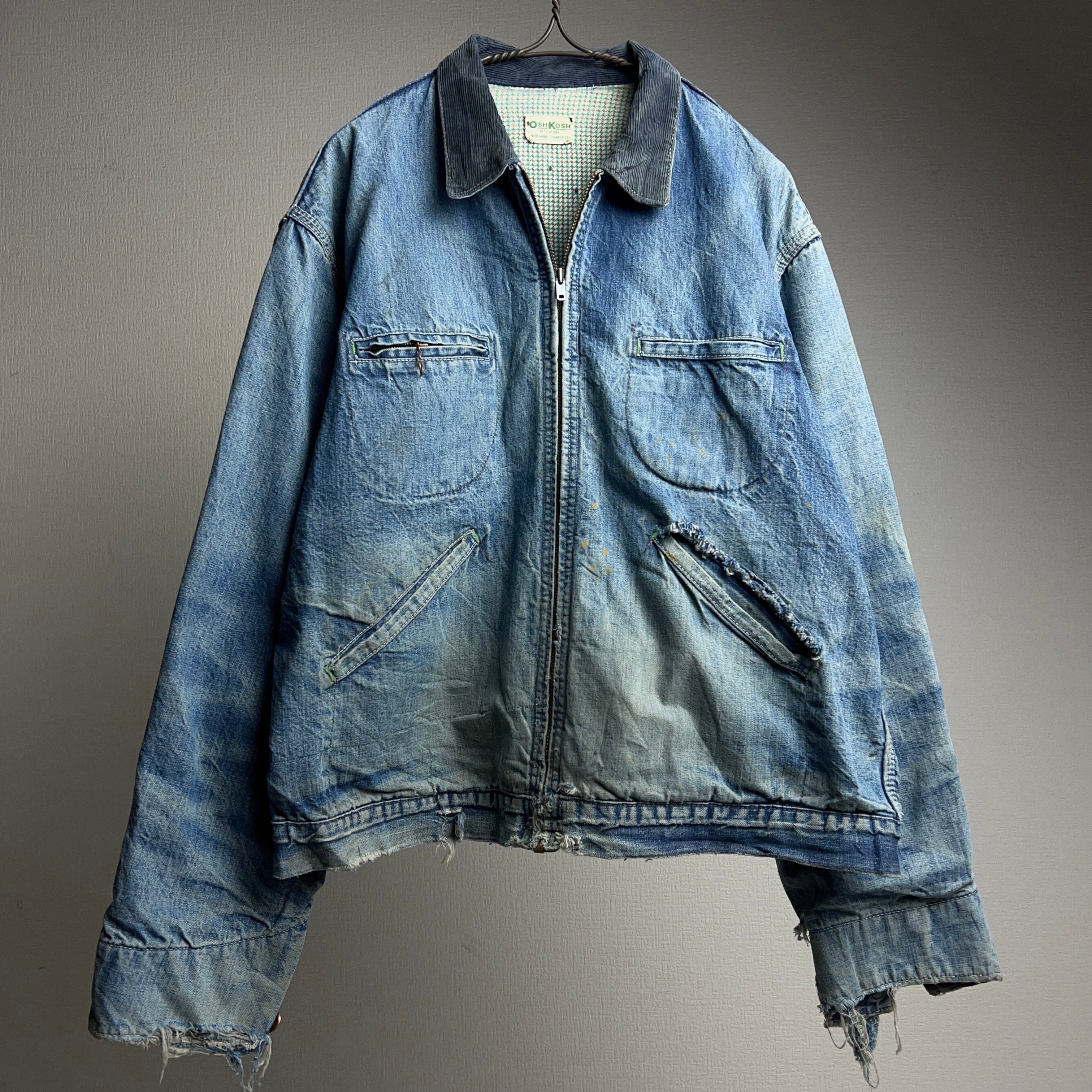 60's “OSHKOSH B'GOSH” Denim Work Jacket BORO 60年代 60's “OSHKOSH B'GOSH” Denim Work Jacket BORO 60年代