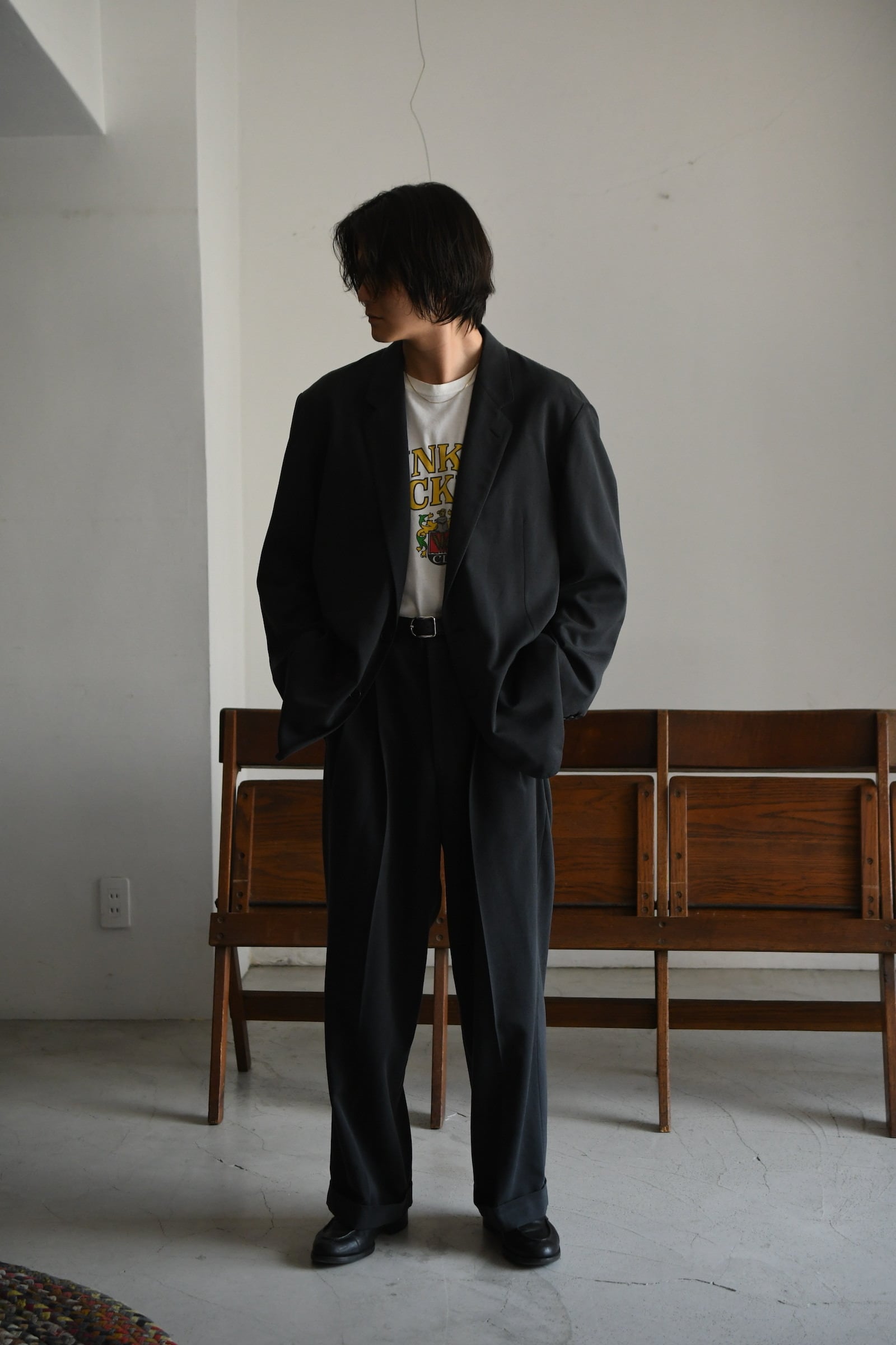 A.PRESSE / Washed Silk Jacket (Charcoal) | nariwai