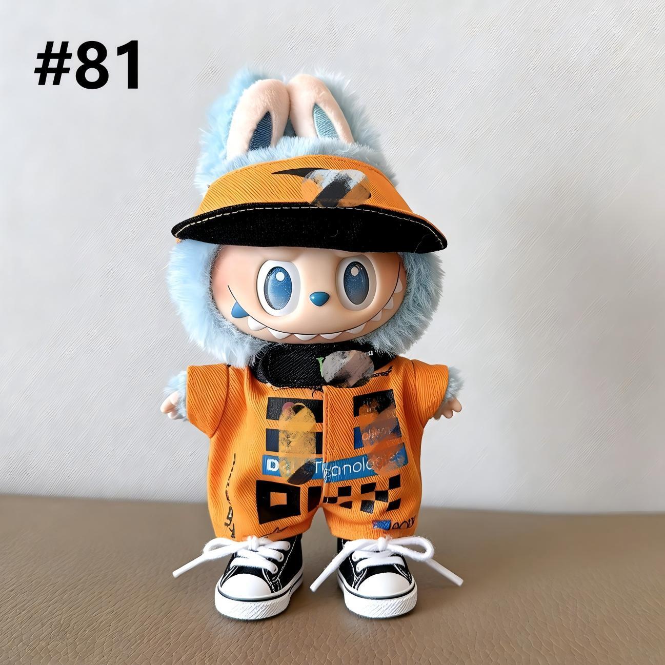 ラブブ 1-3世代用 レーシング ロンパース+キャップ Labubuぬいぐるみ