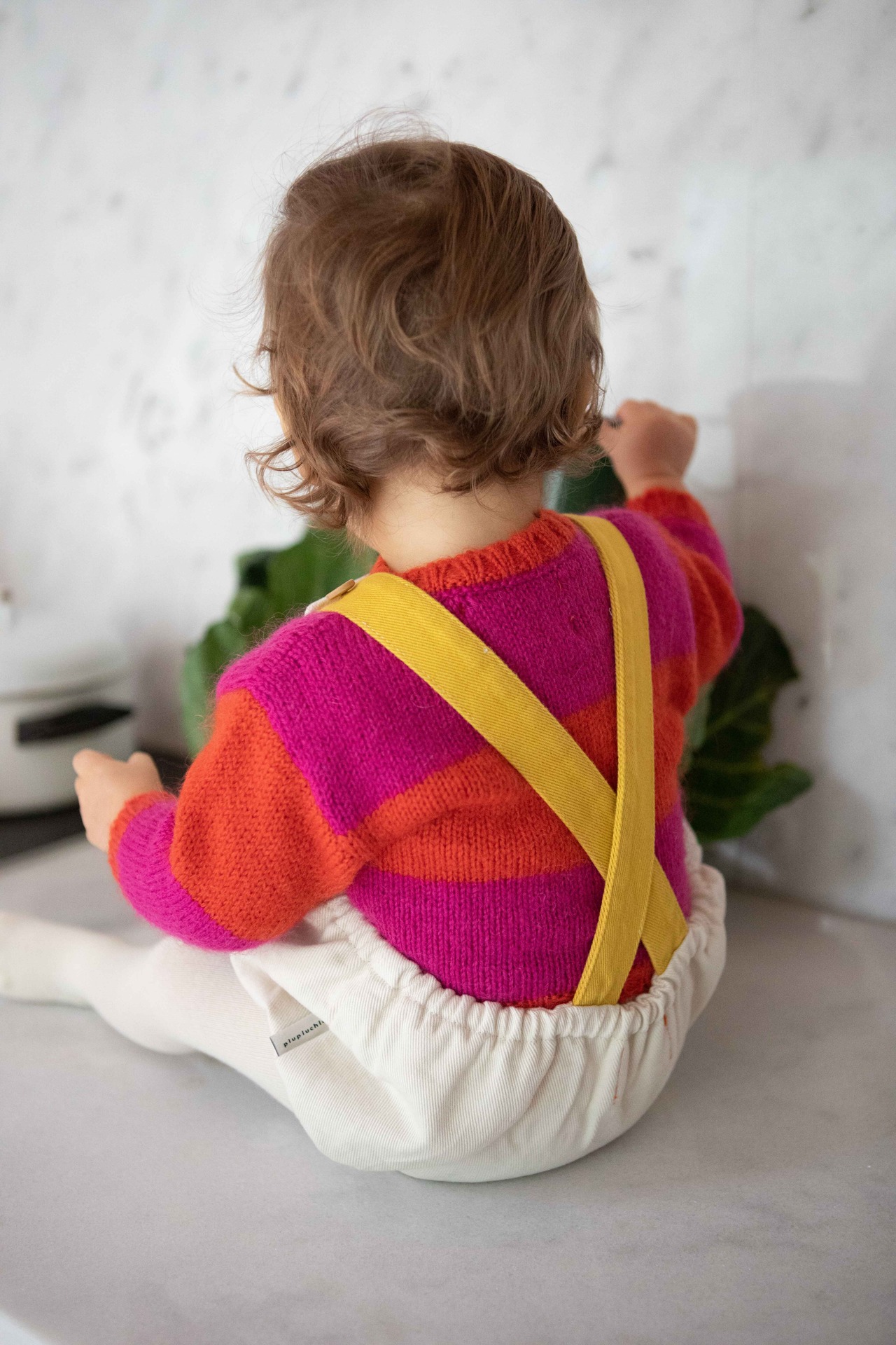 残り1点(12m)piupiuchick / Multi color baby romper