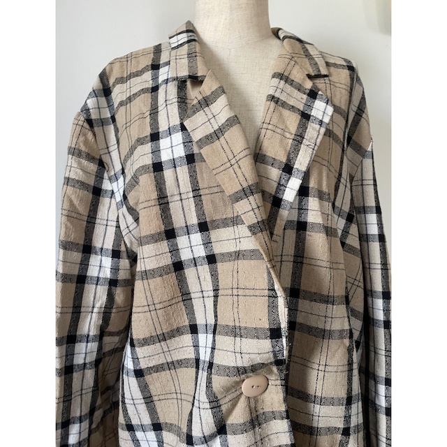 loose check jacket