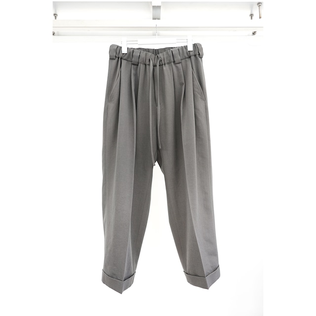 [Blanc YM] (ブランワイエム) BL-23A-WET Wide Easy Trousers (Gray)