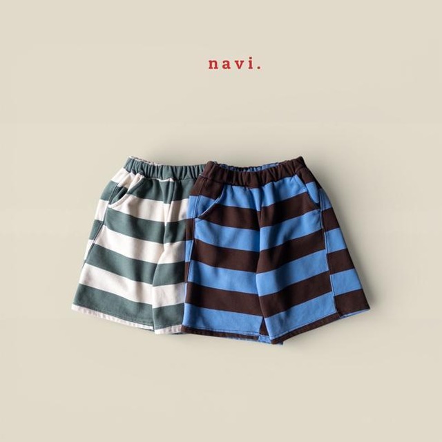 【取寄】navi.｜square bermuda pants｜スクエアバミューダパンツ｜S-JL｜kids&jr｜26 spring