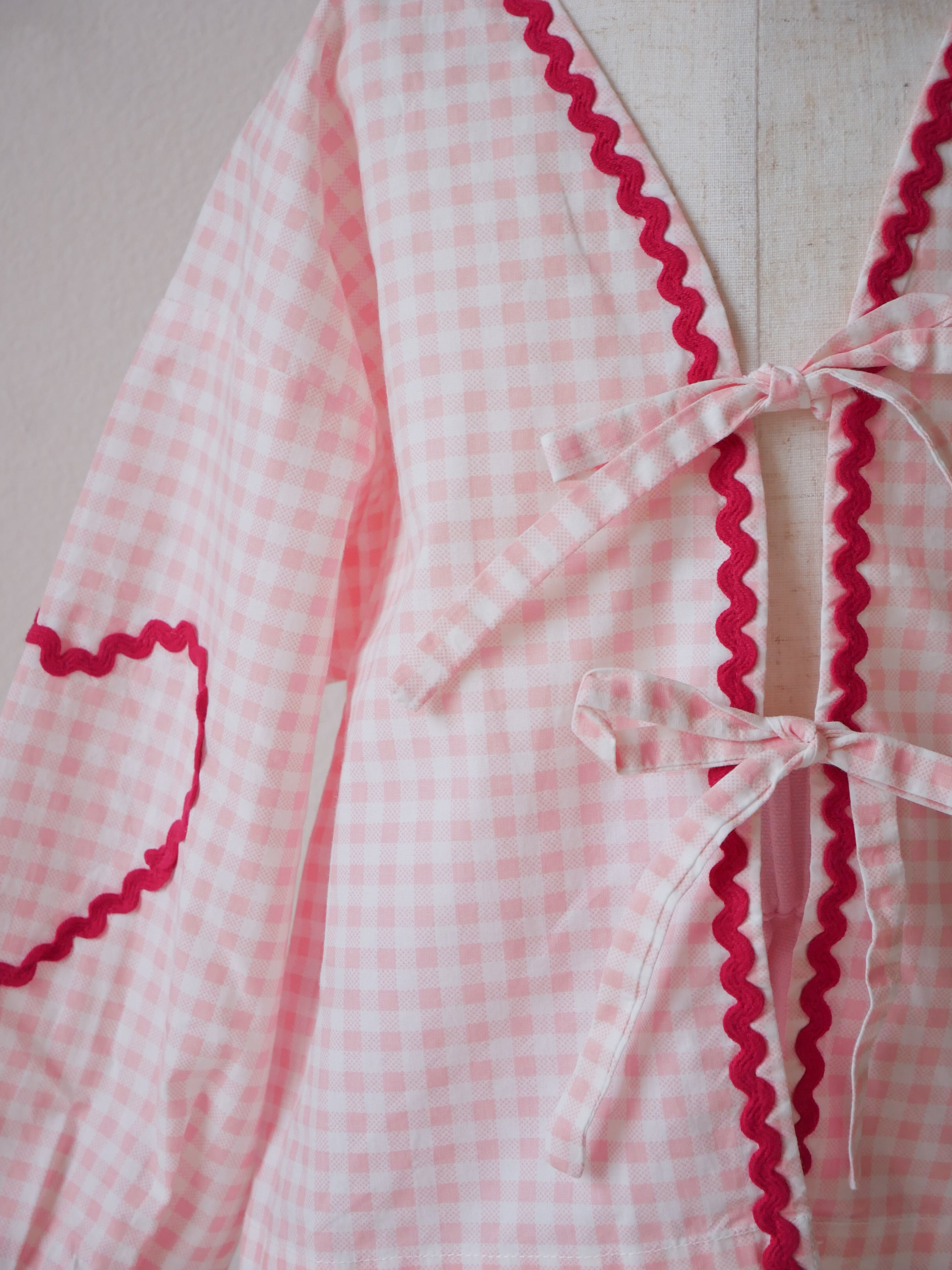 SISSEL MINI / Astrid MINI Top / Pink Checks【3-4y only】 | monamo