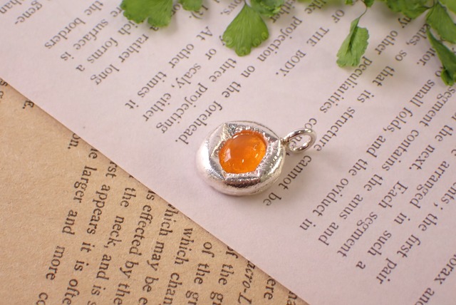 ファイヤーオパールペンダントトップ シルバー925 [D11‐108]