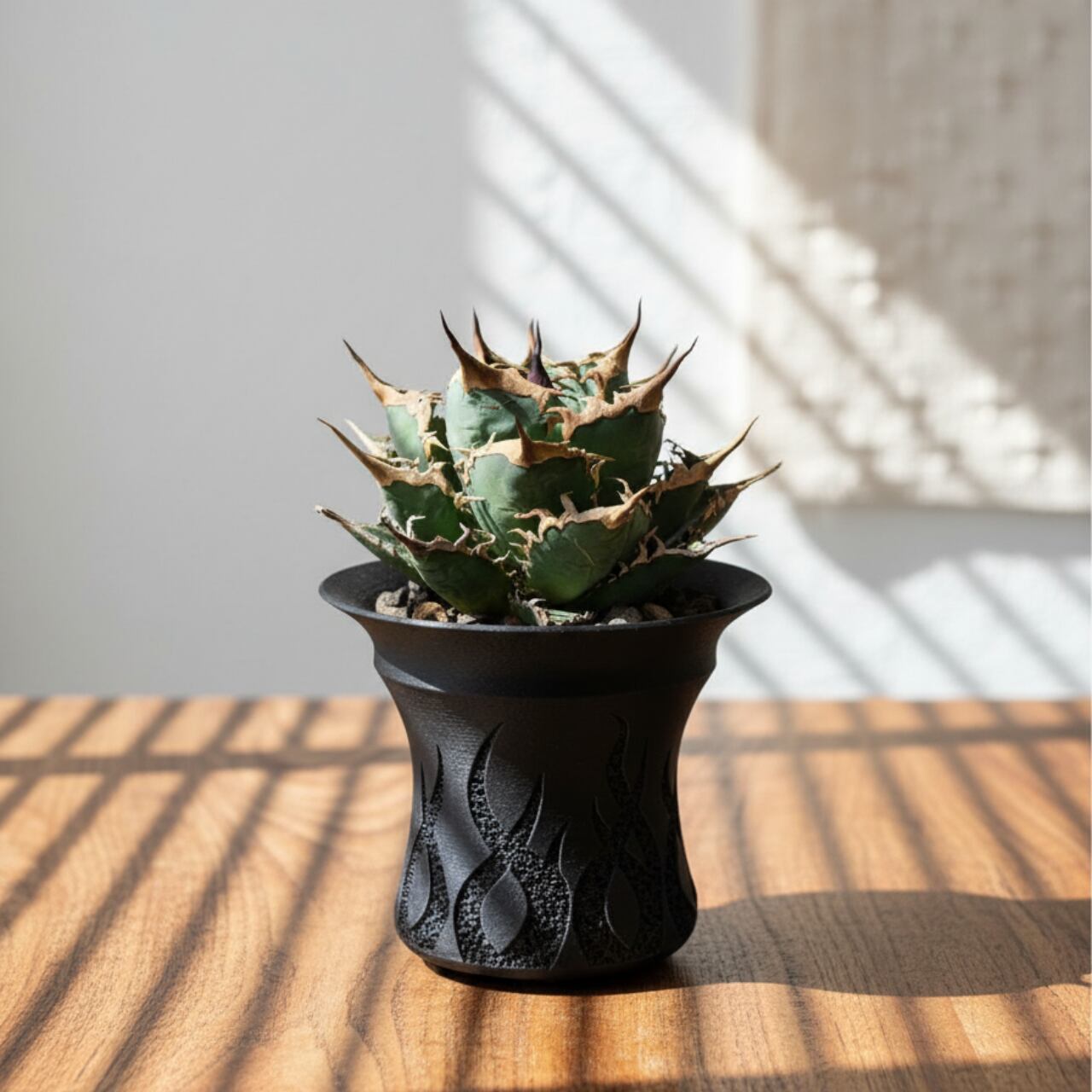 Heat【3号】3Dプリンター製植木鉢 アガベ、塊根植物向け高機能 | 3D