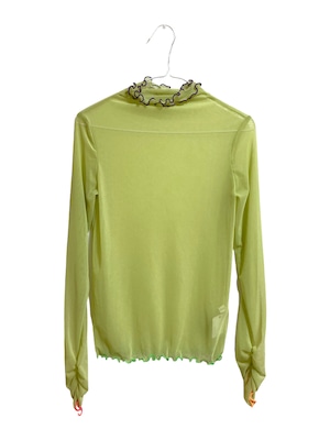 【solmu × HITOTSUDAKE】mellow tulle turtle neck tops（kimidori）