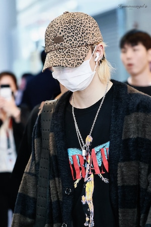 ★Stray Kids ヒョンジン 着用!!【GUESS】Women's leopard ball cap_BROWN