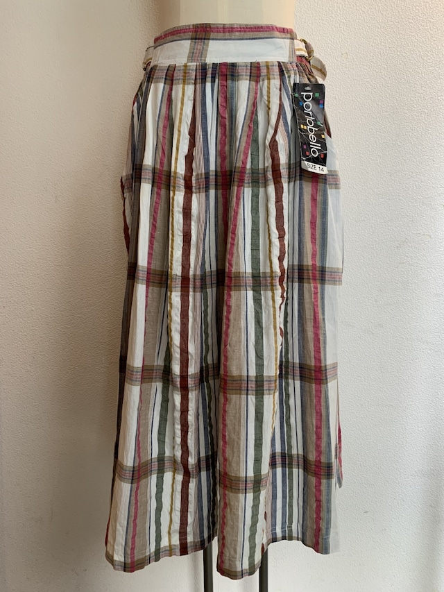 1980～90's Check Long Skirt "Dead Stock"