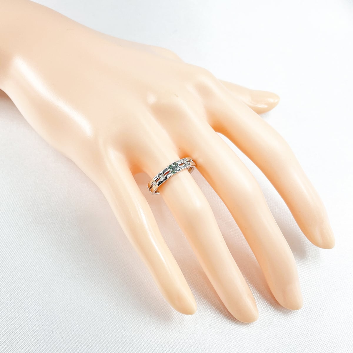 Pt950 天然アレキサンドライト 0.04ct ダイヤ 0.08ct リング | JEWELRY 
