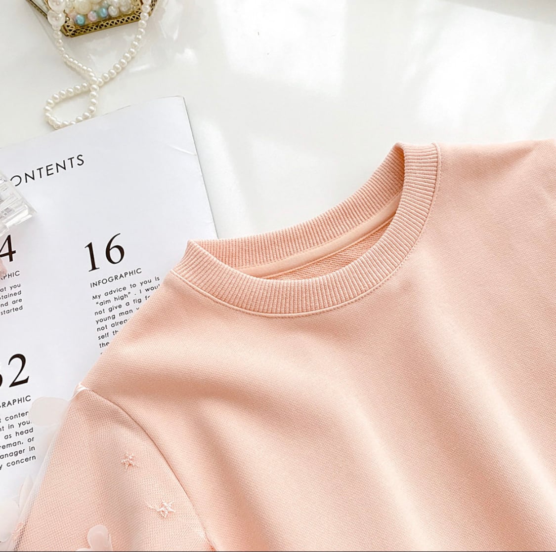 フラワーチュール袖ワンピース》》》》》海外子供服 プチプラ スウェット キッズ ガール ピンク