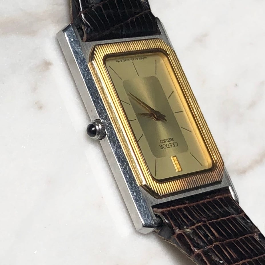 vintage CREDOR SEIKO k14 gold combi quartz watch | NOIR ONLINE