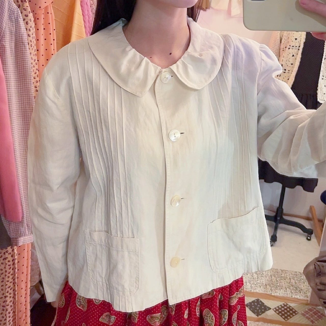 NOUGAT SUGAR / off white cotton jacket