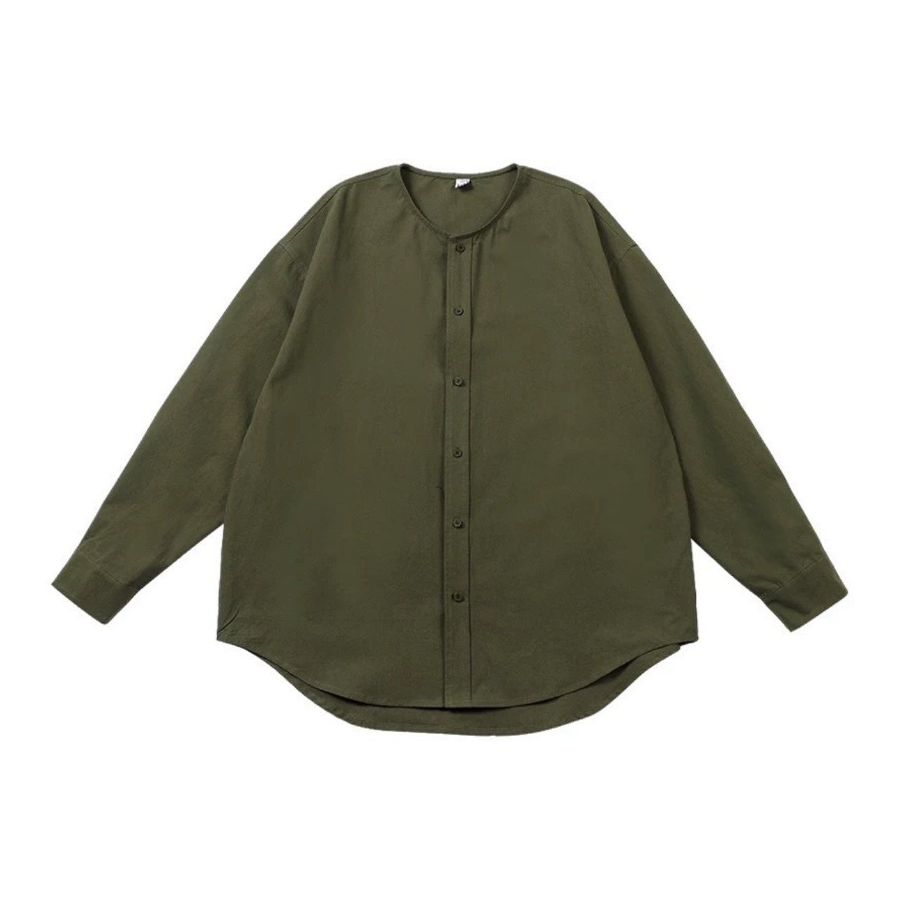 ラウンドヘム バンドカラー シャツ  A1903 - 10