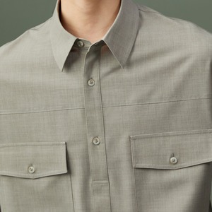 フラップポケットシャツトップス　MT0110015