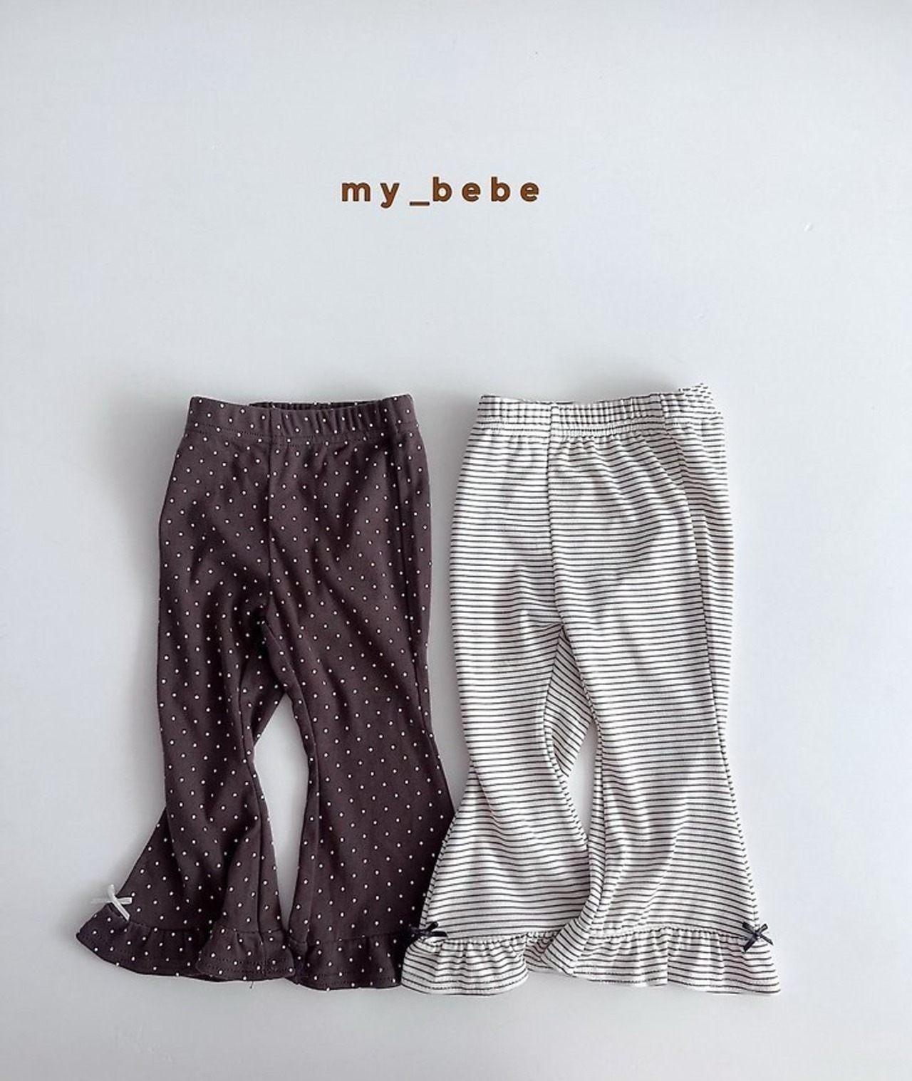 韓国子供服 / Mybebe / カットフリルブーツカット *XS~XL*