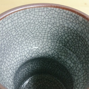 有田焼　チューハイコップ　グリーン青磁貫入 1-076