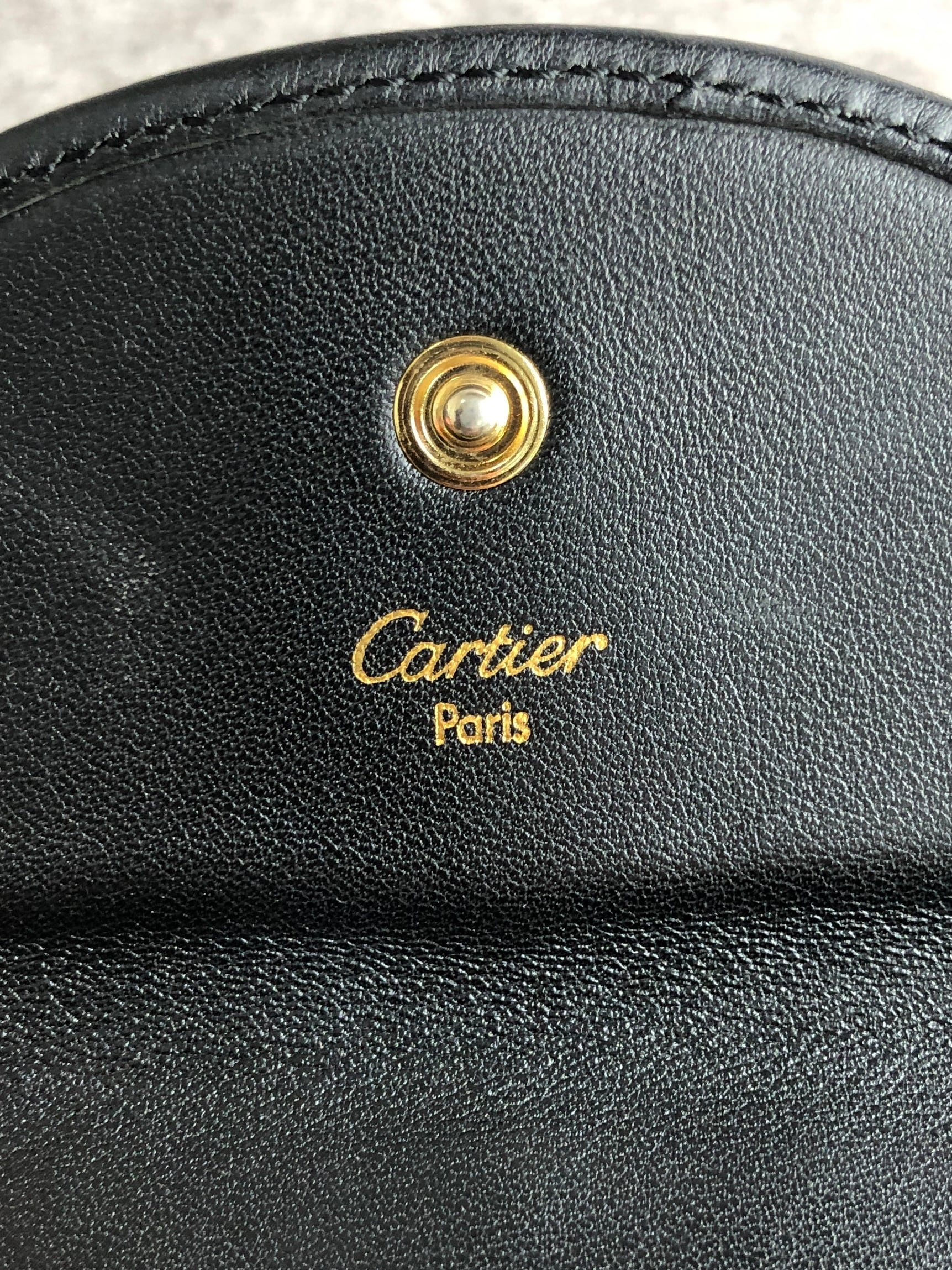 Cartier カルティエ パンテール 財布 ブラック レザー コインケース