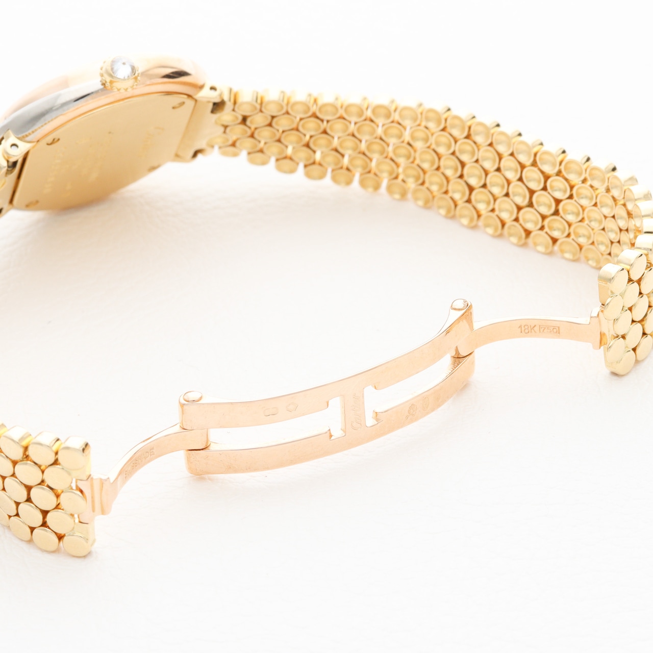 カルティエ ラウンドトリニティ 金無垢. 純正ダイヤモンド ブレスレット