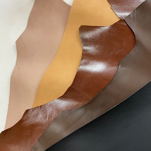 【特価セット!!】中サイズ革ハギレ5枚セット【1枚30ds以上保証】O11F-007