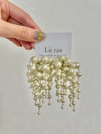pearl shower volume pierce/earring