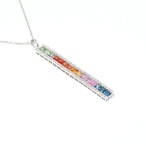 マルチカラー サファイア ネックレス K18 / 2.500ct / DA 0.600ct