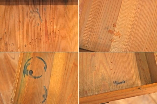 レトロ 卓上 大きめ 小引き出し 抽斗 5杯 収納 小物入れ レターケース