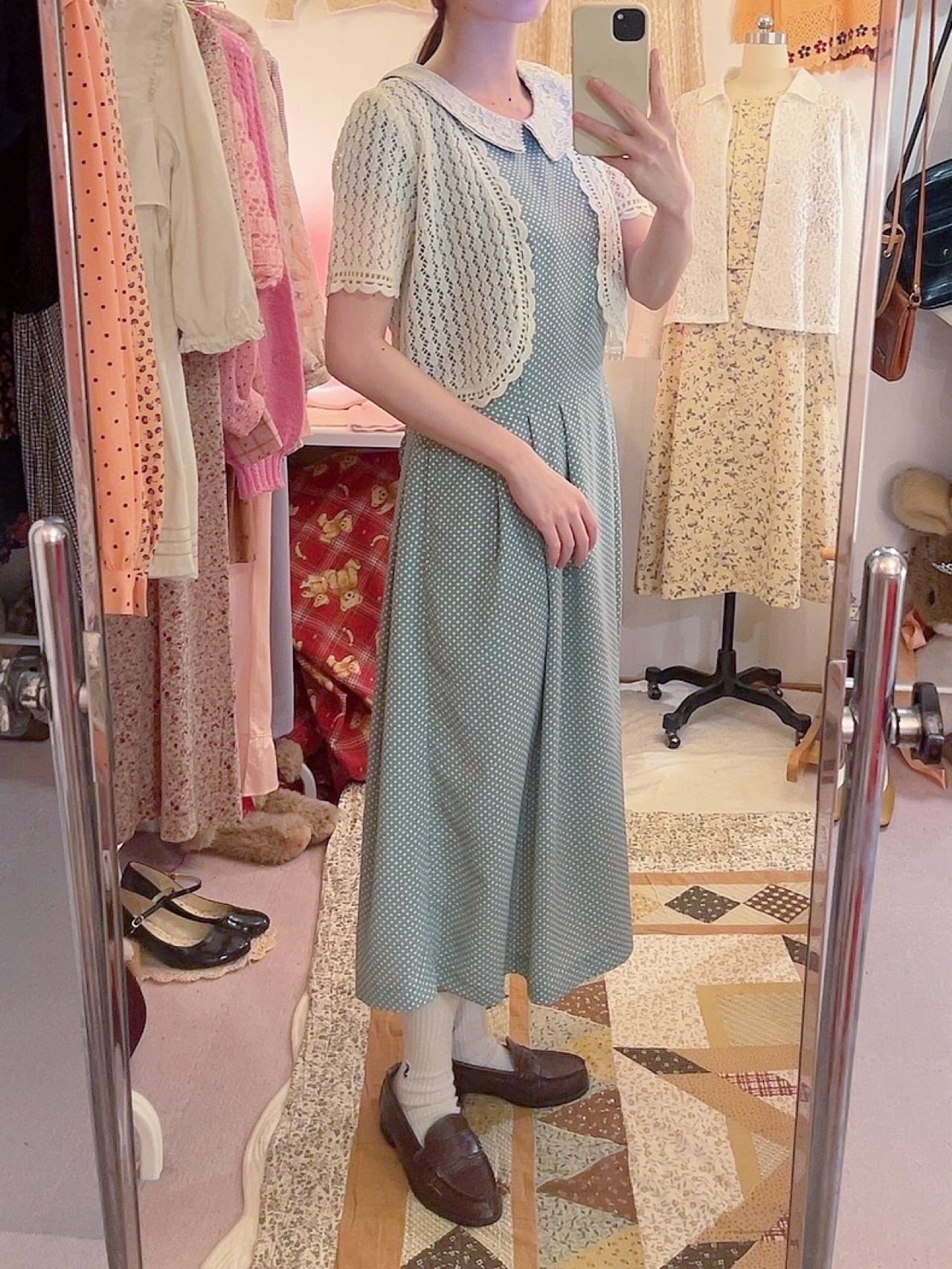 cream crochet knit bolero