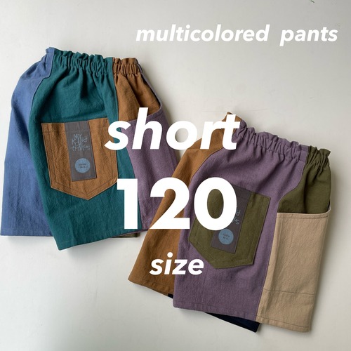 multicolored  short pants（120size）
