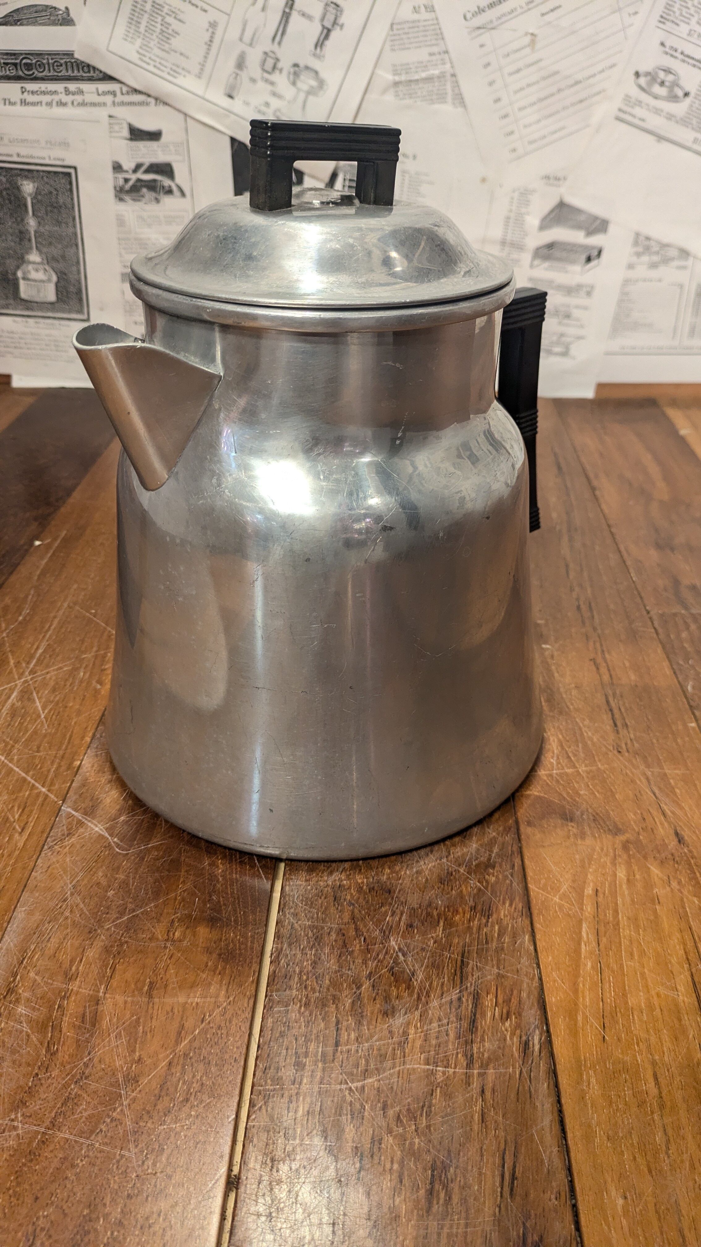 Vintage WEAREVER No3016 Aluminium Percolator Kettle madeinUSA