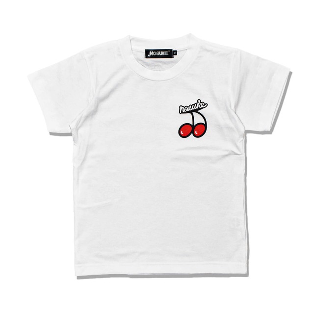 【Kids】"NOSUKE" Cherry Girl Print T-shirt（White）