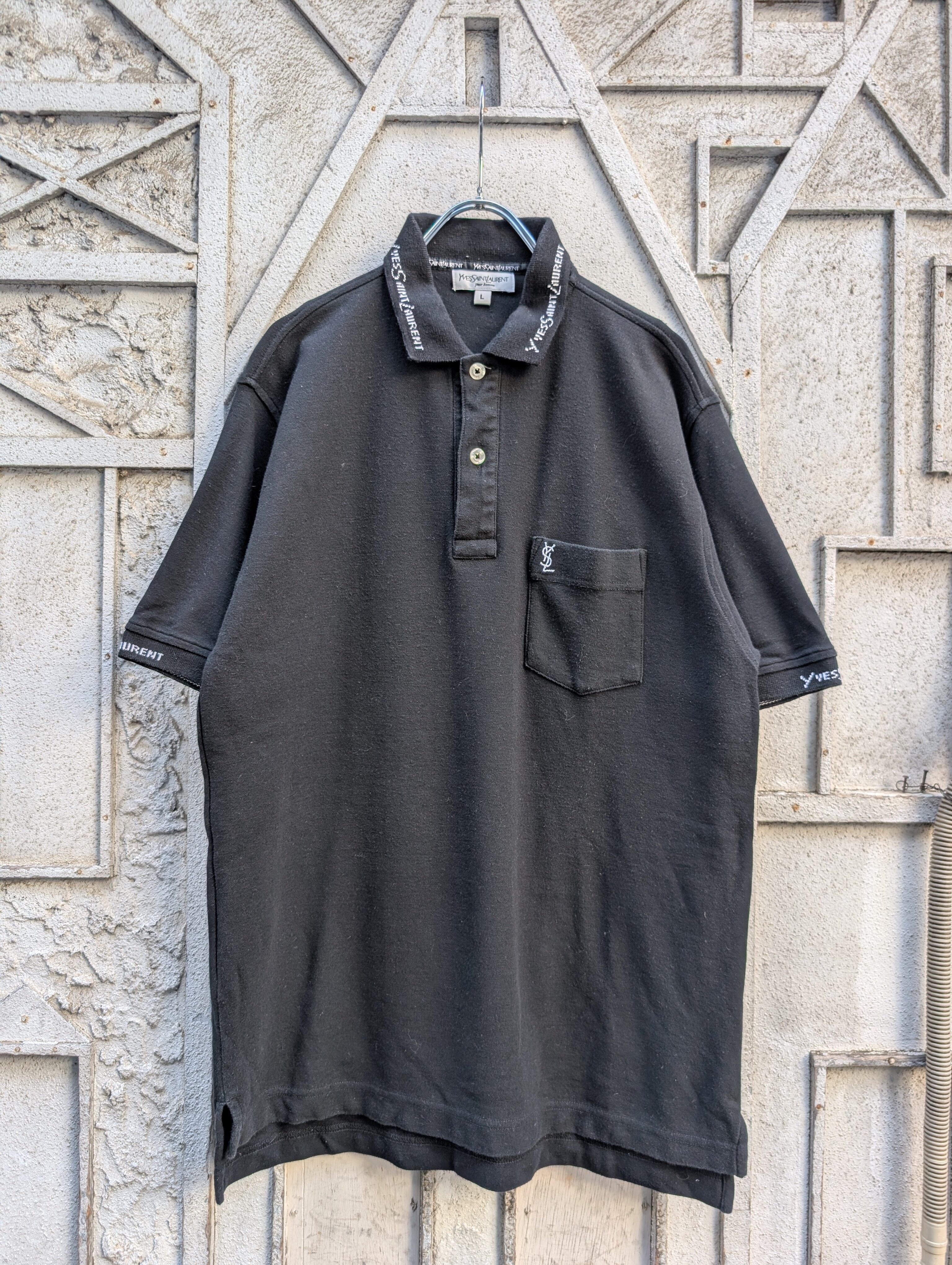 "YVES SAINT LAUREN" logo polo shirt
