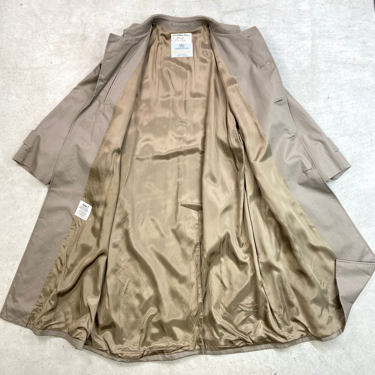 80年代 カナダ製 Aquascutum アクアスキュータム シングルトレンチ