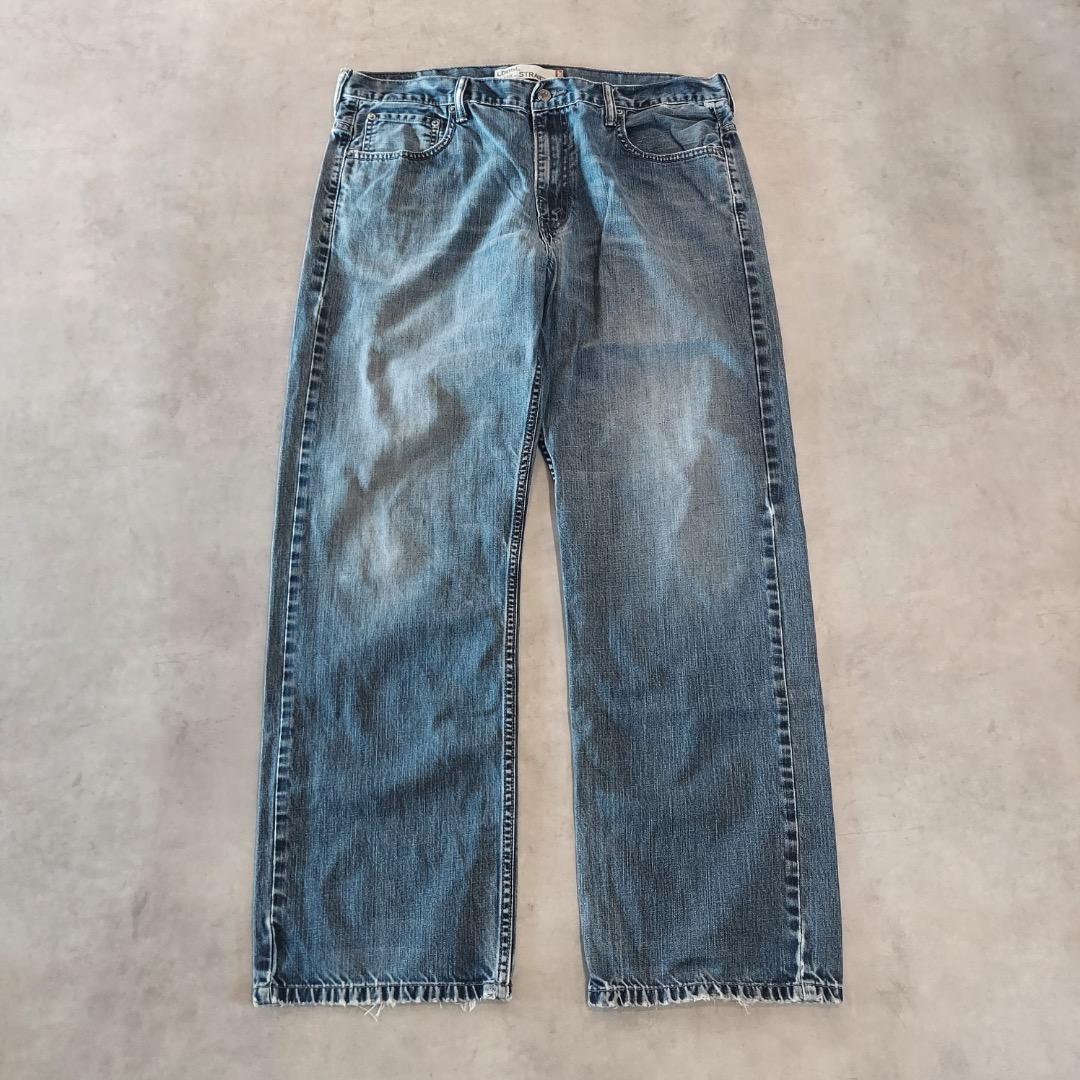 リーバイス569 Levis W36 ワイド バギー 青 古着 ヒゲ 22459