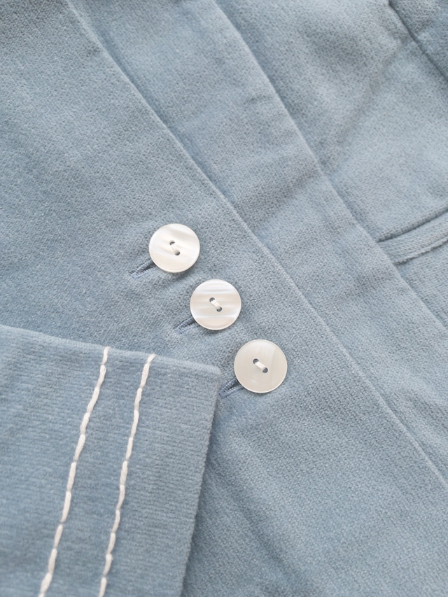 《即納》Little Cotton Clothes / Velvet Hebe Coat in Eggshell