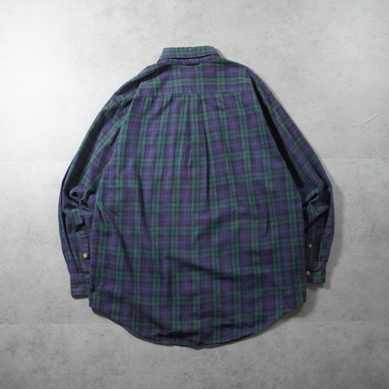 90s Tommy Hilfiger black watch BD shirt [L]古着 - 2