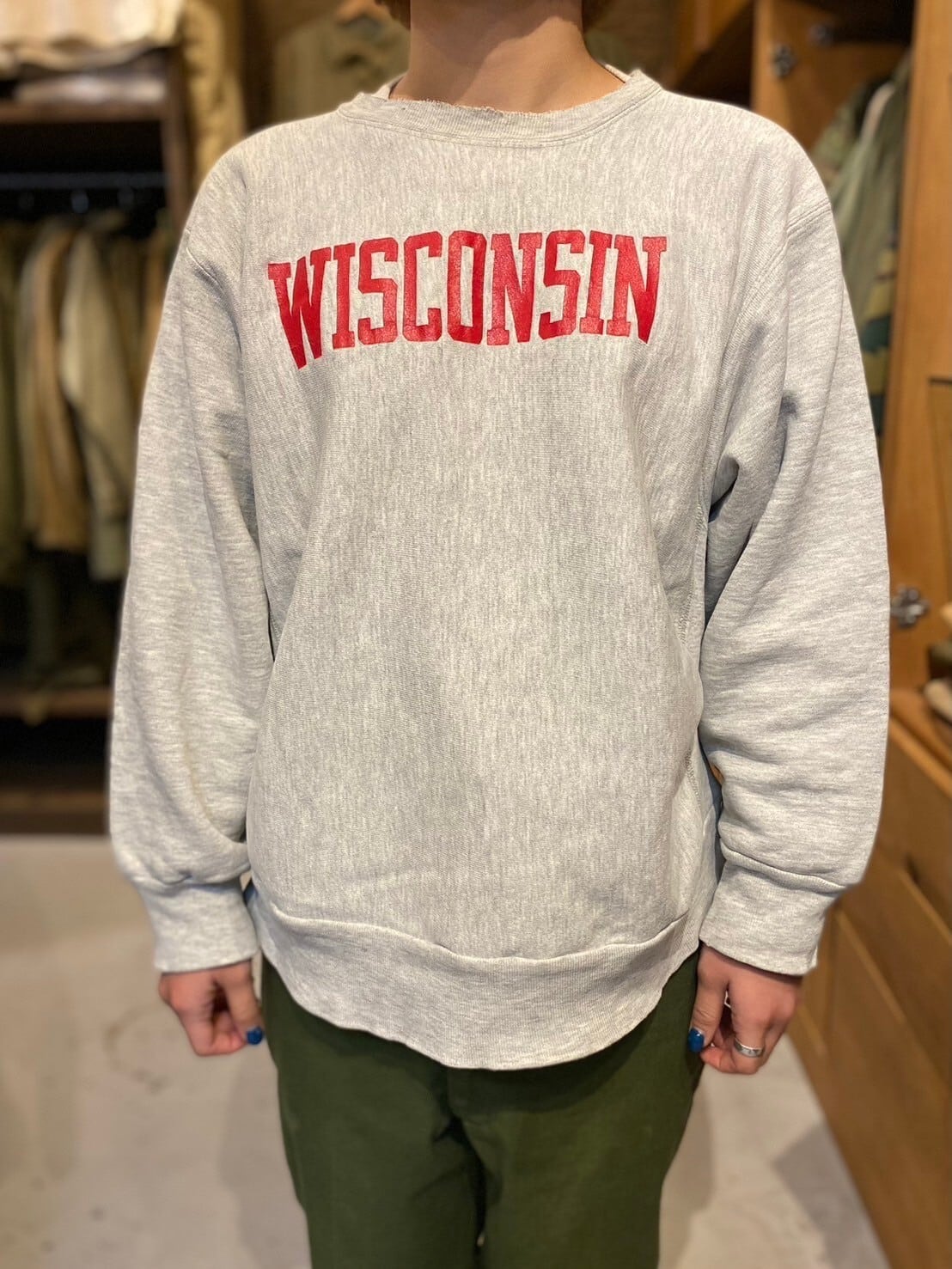 vintage 80's トリコタグ CHAMPION REVERSE WEAVE WISCONSIN | vintage