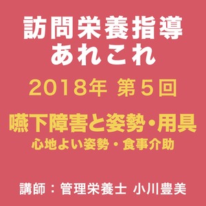 【セミナー動画】2018年 第５回訪問栄養指導あれこれ 嚥下障害と姿勢・用具〜心地よい姿勢・食事介助〜