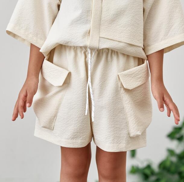 MOUN TEN.(マウンテン)/ sheersucker cargo shorts / ecru / 95,110,125,140