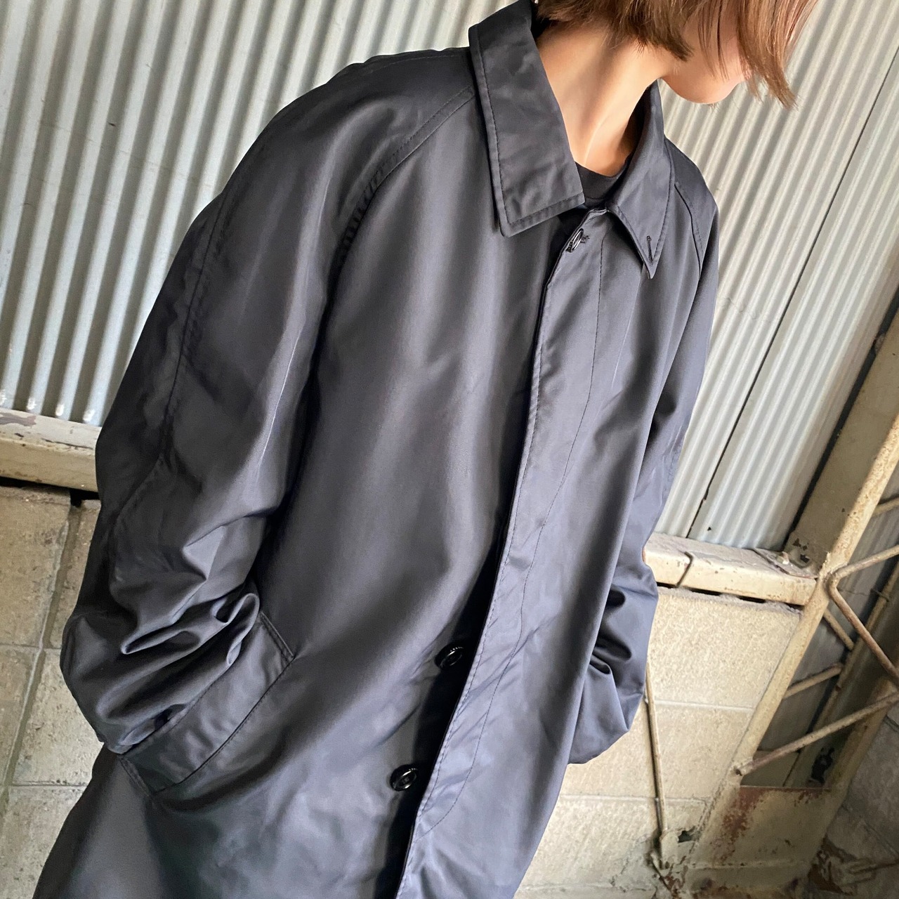 ポルトガル製 BURBERRY バーバリー ステンカラーコート バルマカーン 