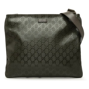グッチ GGインプリメ 斜め掛け ショルダーバッグ 201446 モスグリーン PVC レザー メンズ GUCCI 【中古】