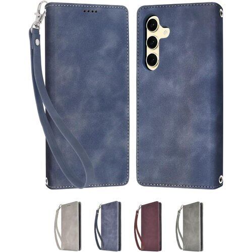 シズカウィル Galaxy S24 SC-51E SCG25 SM-S921Q ケース カバー 手帳型 アイファンデ2 ブルー 1個入り 2351