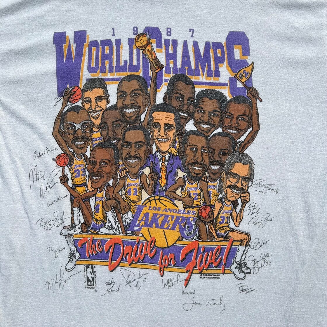 1987 NBA Champions Los Angeles Lakers T-shirt | Pay ID