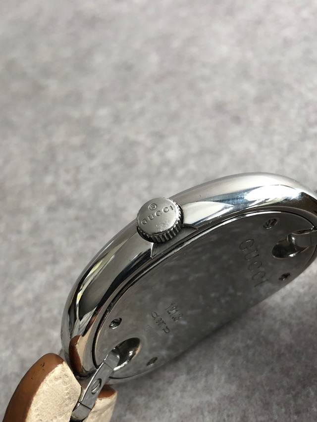 GUCCI グッチ マリーナチェーン 腕時計 シルバー×ブラウン ステンレススチール YA121309 vintage ヴィンテージ オールド berjjr