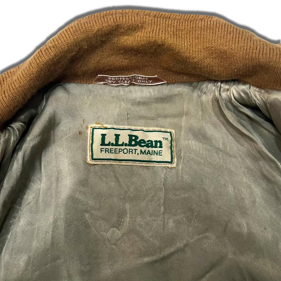 70s 80s エルエルビーン スウェードジャケット 38 M相当 キャメル L.L.Bean ショート丈 G9タイプスイングトップ  ドリズラージャケット 短丈 ブルゾン ハリントンジャケット