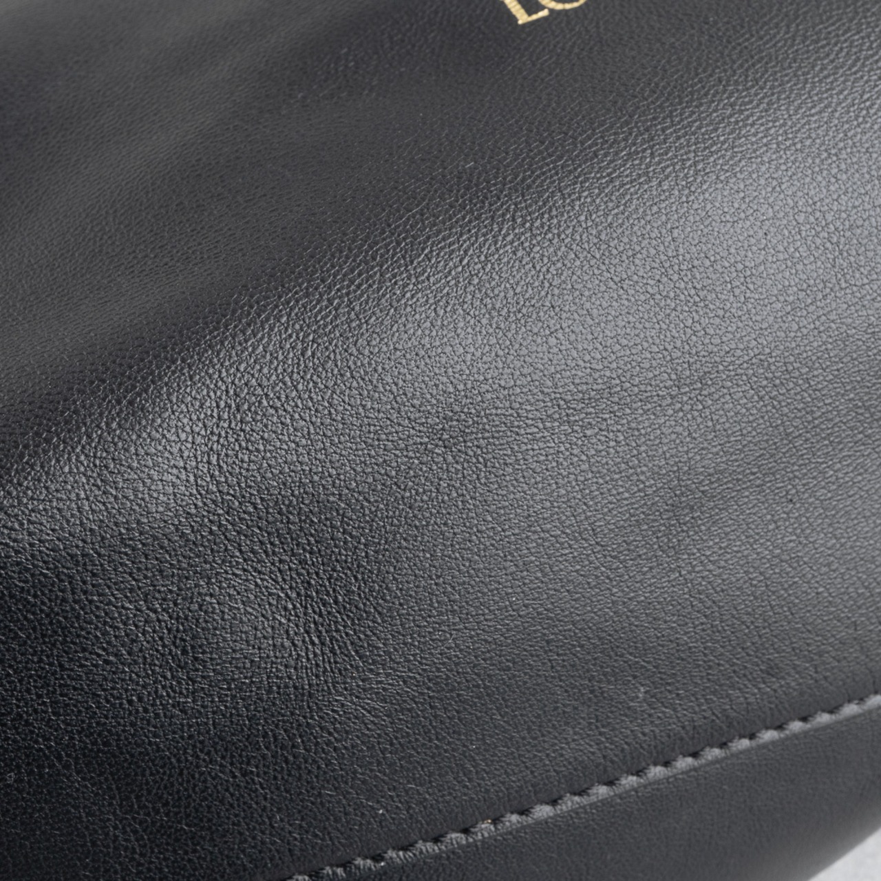 ロエベ フラメンコ パース ミディアム メローナパラム ブラック レザー ショルダーバッグ