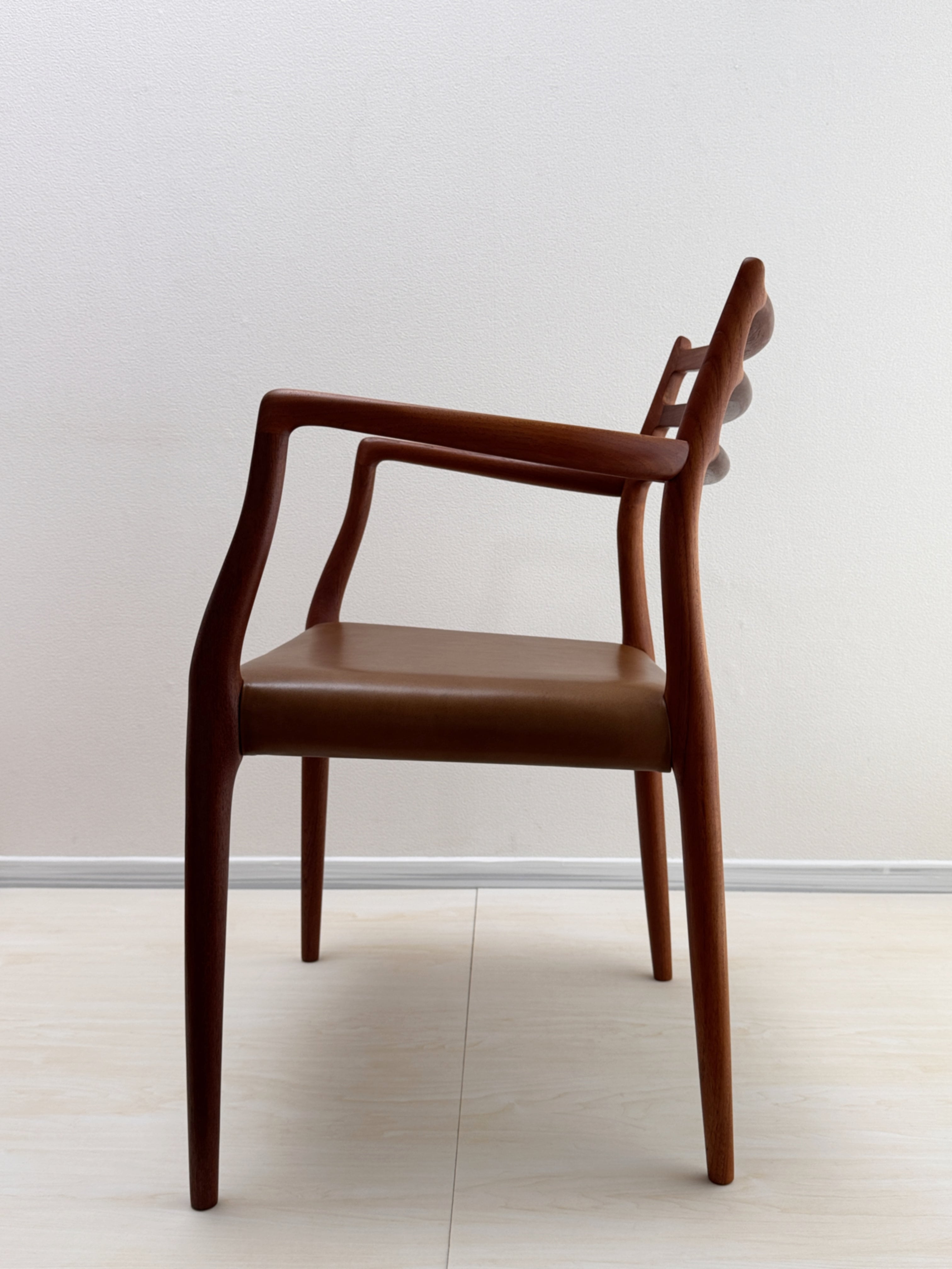 オーク材本革アームチェア　(検索) ウェグナー　J.Lモラー　デンマーク 北欧 Model 62, Teak, Niels O. Møller, J.L. Møller / J.L.モラー アーム