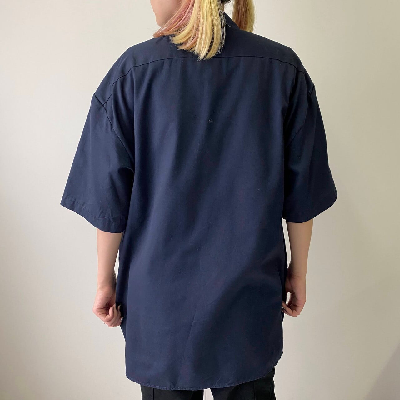 Dickies ディッキーズ ワンポイント 企業ロゴ刺繍 半袖ワークシャツ