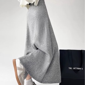 A-line cashmere blend knit long skirt (SN294)